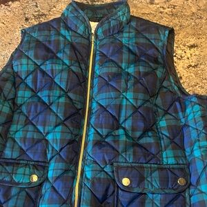St. John's Bay Blue Plaid Quilted Jacket
